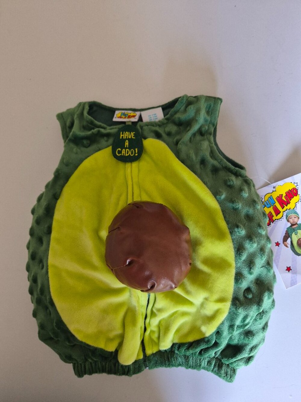 NWT Fun of a Kind Baby Avocado Bubble Vest Costume